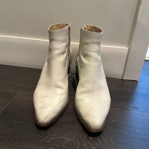 Rag and Bone White Ankle Boots